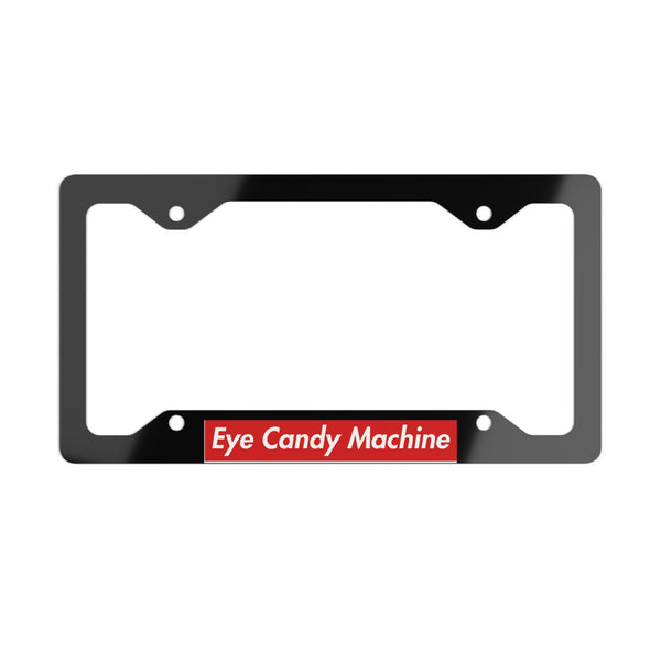 Eye Candy Machine "Red Badge" Metal License Plate Frame