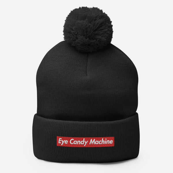 Eye Candy Machine "Red Badge" Pom-Pom Beanie