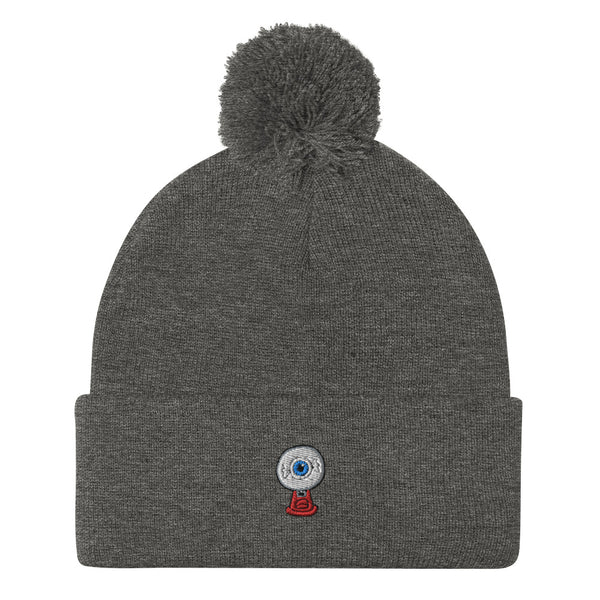 Eye Candy Machine "Plain Logo" Pom-Pom Beanie