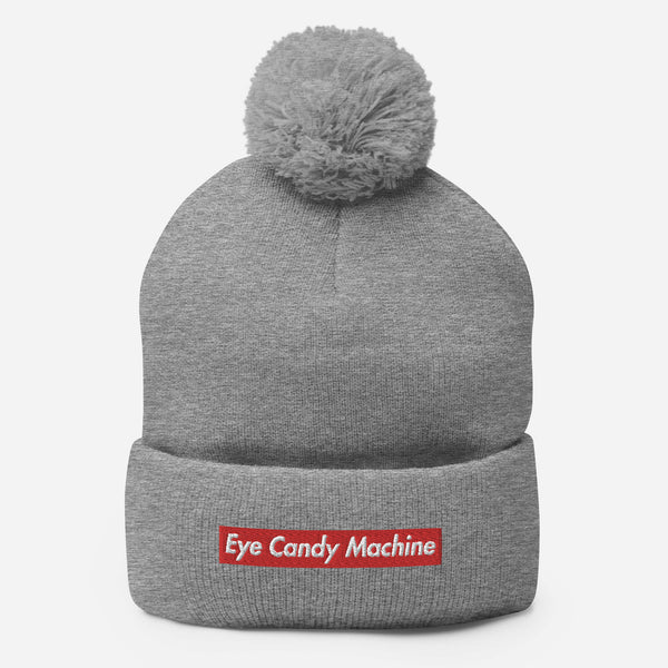 Eye Candy Machine "Red Badge" Pom-Pom Beanie