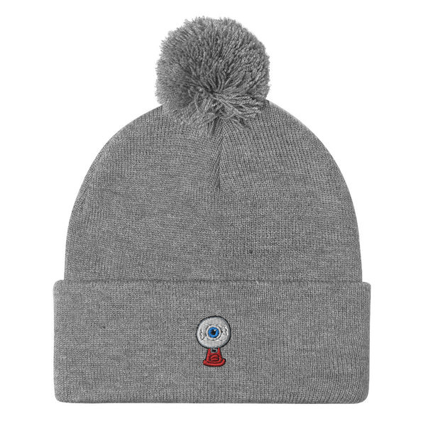 Eye Candy Machine "Plain Logo" Pom-Pom Beanie