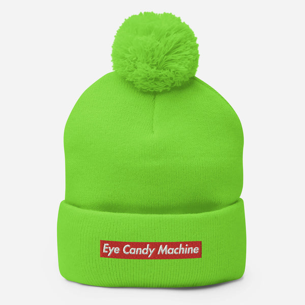 Eye Candy Machine "Red Badge" Pom-Pom Beanie