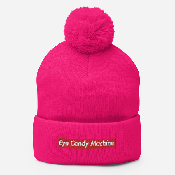 Eye Candy Machine "Red Badge" Pom-Pom Beanie