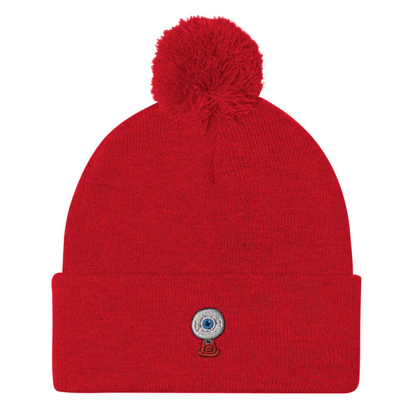 Eye Candy Machine "Plain Logo" Pom-Pom Beanie